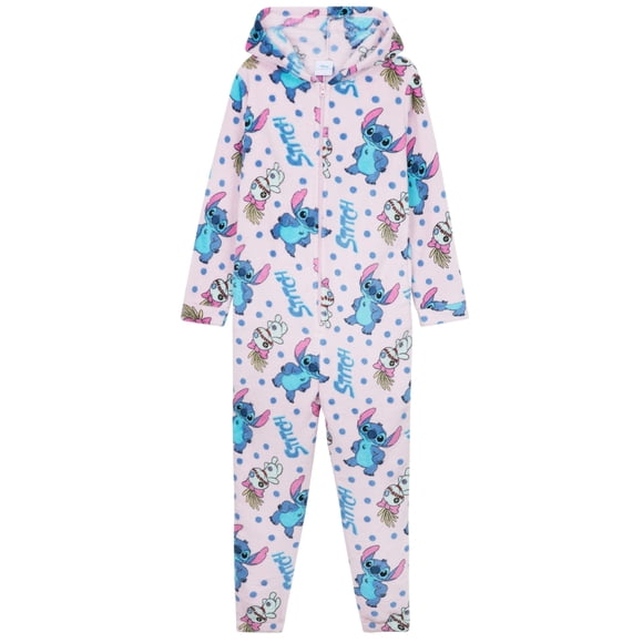 Pijama Enterizo de Forro Polar con Capucha para Niños Disney Stitch