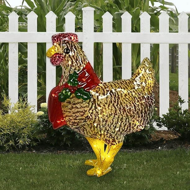 MERSARIPHY Christmas Outdoor Decoration, Glowing Chicken Holiday