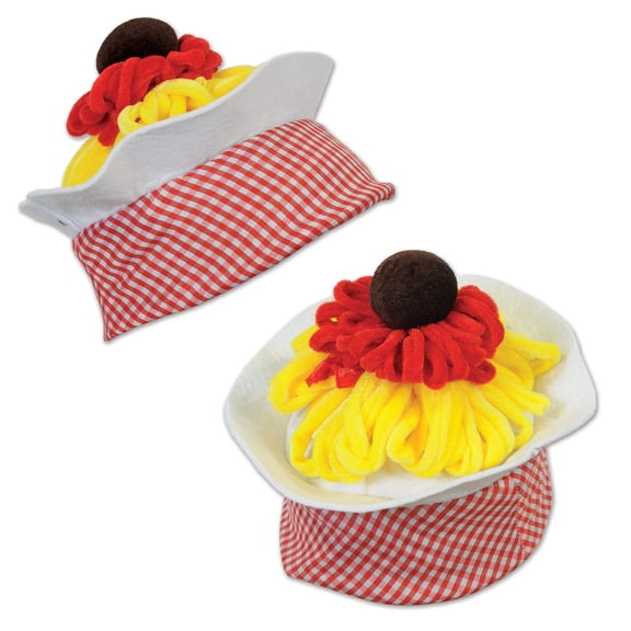 Beistle 60027 Plush Spaghetti & Meatball Hat, One Size, Multicolor