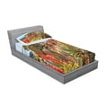 thumbnail image 2 of Ambesonne Landscape Fitted Sheet & Pillow Sham Set, Desert Mountain Photo, Twin, Multicolor, 2 of 2