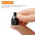 thumbnail image 4 of 2 Pack M6x1x10.41mm Computer Case Thumbscrews, Knurled Head Spring Screw, Black, 4 of 6