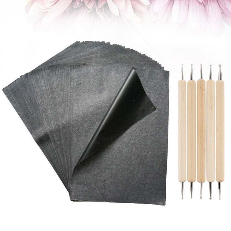 Black Carbon Paper Transfer Paper Black Tracing Paper for Transferring Your  Pattern to Fabric Embroidery Painting Tracing Supplies A4 