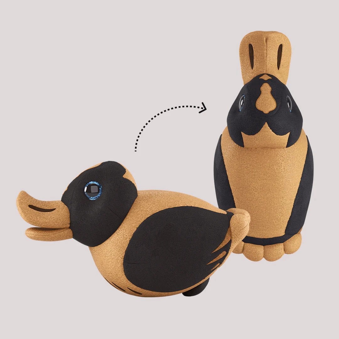 The Rabbitduck Plush Reversible-Style Illusion Stuffed Animals, Unique Duck Rabbit Toys, Quirky Desktop Plushies for Cool Gifting & Decor