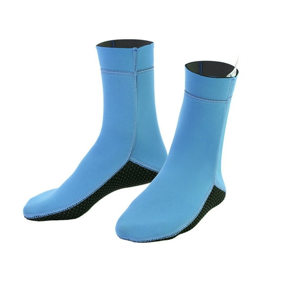 LanSuare Heavy Duty Dive Socks, Blue Snorkeling Waterproof Footwear, Non-Slip Protection, Applicable Beach Swimming, Ideal Men Women Comfort,