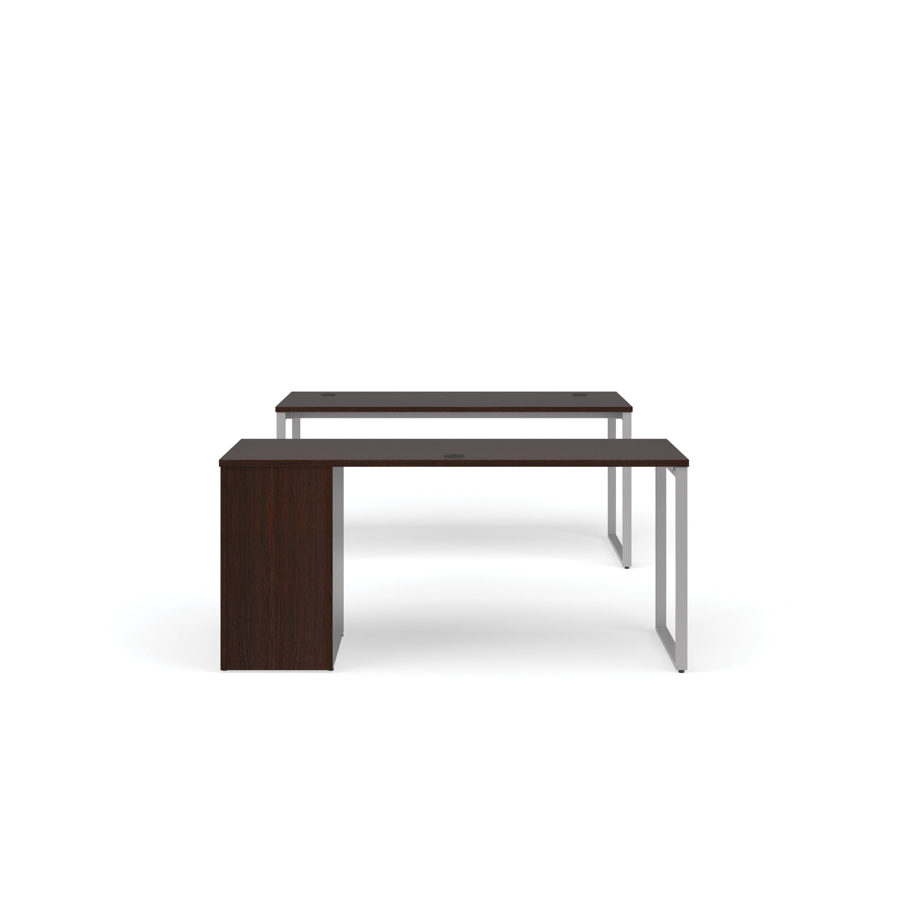 OFM Fulcrum Series Office Furniture Set, 66" Table Desk, 66" Credenza, Filing Cabinet, in White