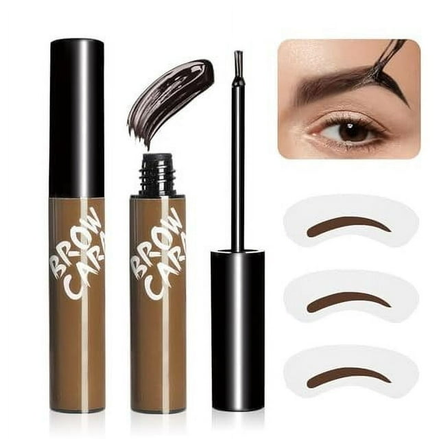 Fiudx Crema para Cejas, Pomada de Larga Duración, Resistente Al Agua, Desprendable, Tinte Efectivo Semipermanente, Ideal para Mujeres Deportistas, Fórmula Suave, Incluye Tarjeta, Pinzas Reutilizables