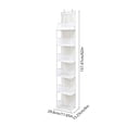 thumbnail image 3 of Over Door Hanging Storage Organizer with Mesh Window 6 Pocket Wall Mount for Bedroom Dorm Apartment Closet Space Saving, 3 of 6