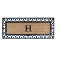 thumbnail image 1 of A1 Home Collections RC2004H DOORMAT A1HC Natural Coir Monogrammed Mat for Front Door, H, Myla 18 X 48, 1 of 5