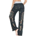 thumbnail image 5 of Women's Dreamcatcher Moon Star Zodiac Pajama Pants, Casual Pajama Bottoms Lounge Pants Wide Leg, 5 of 7