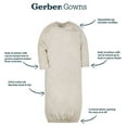 thumbnail image 4 of Gerber Baby Boy Long Sleeve Gowns with Mitten Cuffs, 4-Pack, 4 of 6