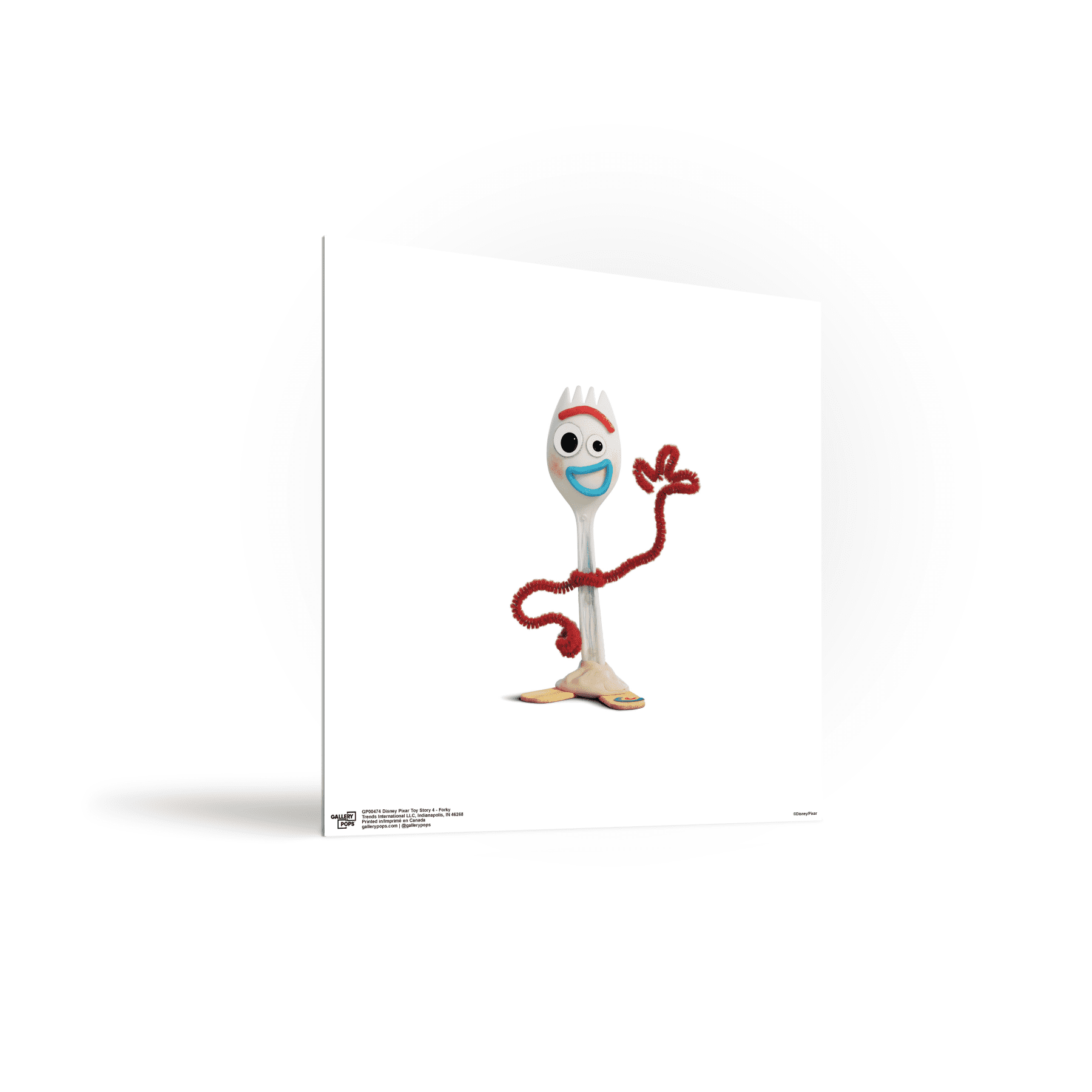Gallery Pops Disney Pixar Toy Story 4 - Forky Wall Art, Unframed Version, 12" x 12"