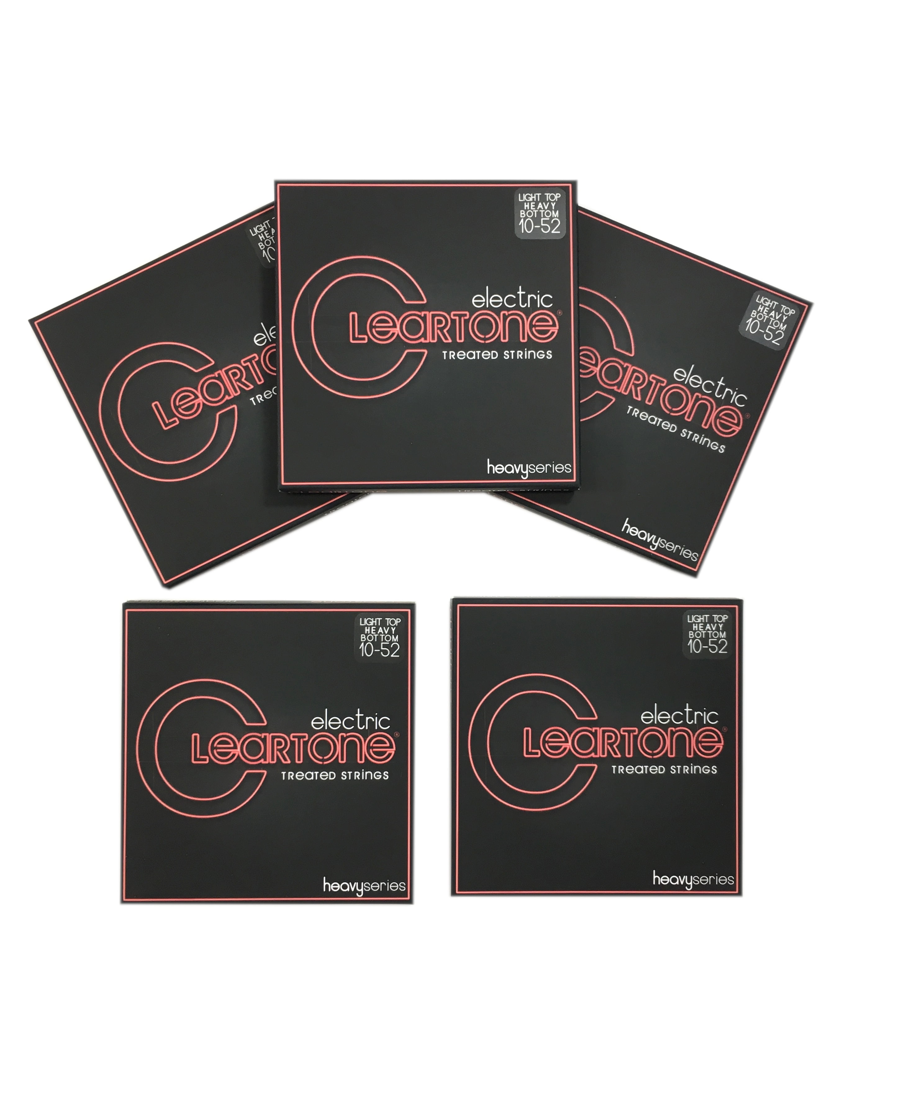 Cleartone Guitar Strings 5 Pack Electric Monster Light Top Heavy Bottom 10-52