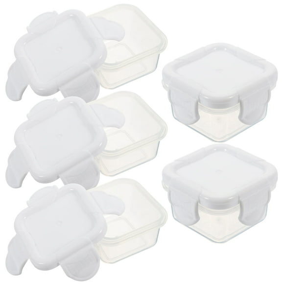 Food Storage Container 5 Pcs Seasoning Dish Condiment Cups Containers Quart with Lids Pp Travel