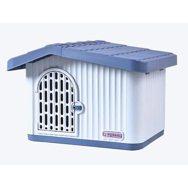 Casa Para Perro Q Perrón Raza Mini Fácil De Ensamblar Color Azul