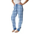 thumbnail image 4 of Fabrcox S-3xl Joggers Women Plaid Pj Bottoms Drawstring Elastic Waist Basic Pajama Pants with Pockets Soft Comfy Sleep Bottoms Loungewear Pants Blue 3XL, 4 of 4