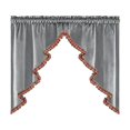 thumbnail image 3 of 59x24in Christmas Tree Shape Swags Valance Curtains, Farmhouse Valance, for Holiday Home Decor, Blackout Rod Pocket,Gray, 3 of 6