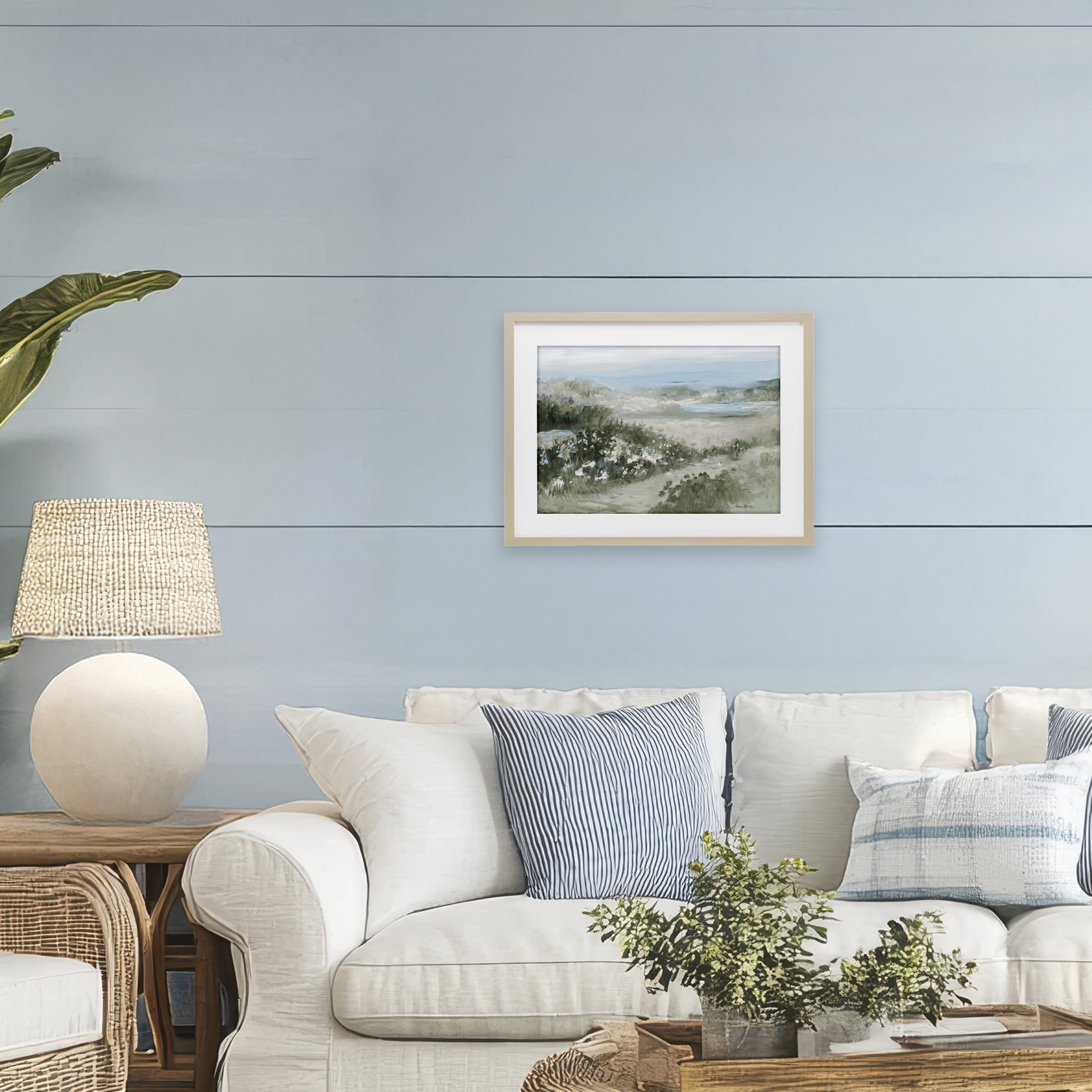 Stupell Industries Neutral Quiet Composition Landscape Birch Framed Print Under Glass, design by Jane Slivka