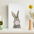 thumbnail image 3 of WFSposter Bubblegum Bunny Framed Canvas Wall Art by Outstanding Painter, Whimsical Baby Animal Art for Home Decoration, 3 of 7