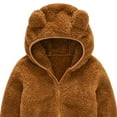 thumbnail image 2 of TIHLMK Baby Outerwear Toddler Baby Winter Jacket Cotton Windproof Warm Winter Coats Cute Hooded Jacket Plush Cute Bear Ears, 2 of 6