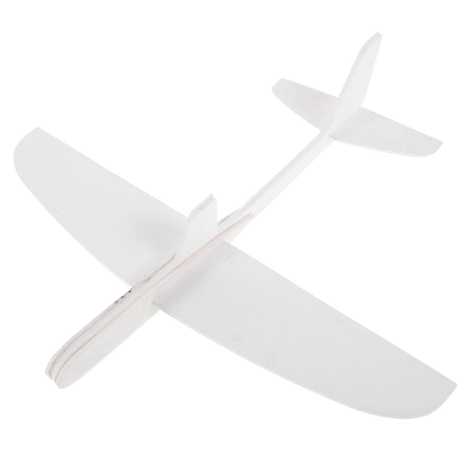 Dayesque White Foam Airplane Toy for Kids, Paintable Lightweight Glider Plane, Easy to Throw Flying Foam Toy