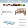 thumbnail image 6 of Kimunuk Outdoor Bench Cushions 45 x 18 x 3.5 Inch, High Density Foam Bench Seat Cushion, Porch Swing Cushion with Non-Slip Removable Cover, Sky Blue, 6 of 7