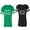 Men Green / Women Black, variant on Papa Mama Bear Unisex Couple Matching Cotton Jersey style T-Shirt Contrasting stripes on sleeves (Men Green / Women Green) (Men M / Women M)