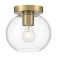 thumbnail image 4 of Possini Euro Design Kavin Modern Ceiling Light Semi Flush-Mount Fixture 8 3/4" Brass Clear Glass for Bedroom Kitchen Living Room, 4 of 6