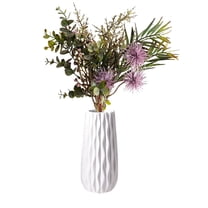 Hoppin Gee Autumn and Winter Artificial Plant,Purple Dandelion Pine Leaf vase Bouquet,for Party Wedding Interior Decoration