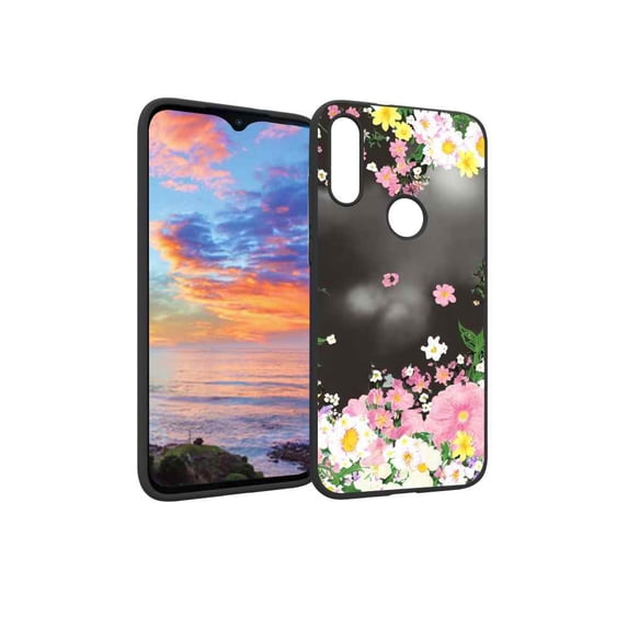 Compatible with Moto E 2020 Phone Case, Floral-Flowers-Cute71 Case Men Women, Flexible Silicone Shockproof Case for Moto E 2020