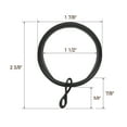 thumbnail image 5 of TWOPAGES Black Curtain Rings with Eyelets, 1.5" Ring for Curtain Pin Hooks (Pack of 12), 5 of 5