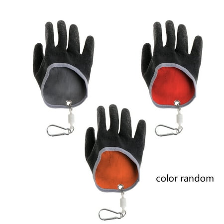 

Fishing Gloves Non Slip Latex Glove With Magnet Release Fish Grab Anti Skid Capt