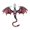 D, variant on Winged Dragon Brooch Retro Colorful Dragon Brooch Pin Decorative Alloy Lapel Pin Clothes Accessory for Backpack Hats Jackets Decoration