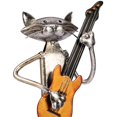 thumbnail image 4 of Escultura de metal de gato liwang tocando la guitarra decoración del hogar, 4 of 5