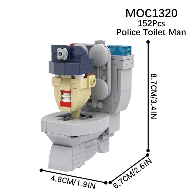 Amyove Skibidi Toilet Building Blocks Cartoon Game Character Building Bricks For Kids Birthday Gifts Fans Collection