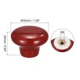 thumbnail image 2 of Uxcell 32x24mm Ceramic Drawer Knobs, 15 Pack Mushroom Shape Door Pull Handles Red, 2 of 6