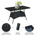 thumbnail image 4 of Gymax 10PCS Rattan Dining Set Cushioned Chair Table w/ Glass Top Furniture Patio, 4 of 6