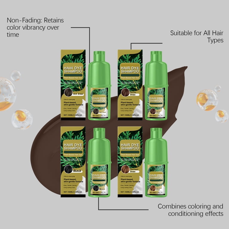 SZBAOAN Hair Dyed Nourishing Shampoo,3 in 1 Semi Permanent Hair