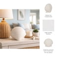 thumbnail image 5 of Coastal Ceramic Figurine for Home, Bathroom, Office, and Room Decor - Seashell Inspired Ornament for Living Room Styling - Modern Sculpture for Shelf and Coffee Table Display- 6", White, 5 of 11