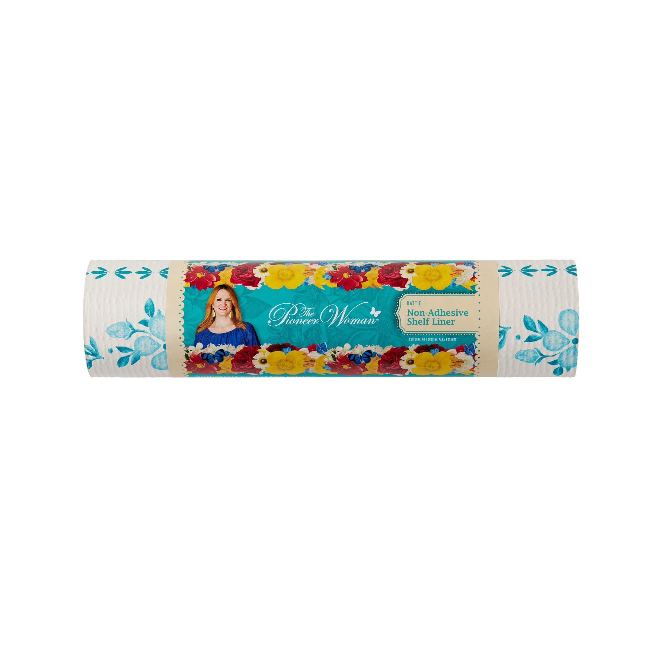 The Pioneer Woman Non-Adhesive Shelf Liner, Hattie Symmetrical, 12 in. x 10 ft., A Practical Choice for Surface Protection and Shelf Organization