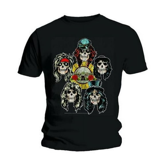 Men's Guns N Roses Vintage Heads T-shirt Small Black