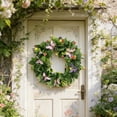 thumbnail image 1 of Spring Themed Artificial Butterfly Wreath 42 Cm, Colorful Foliage Door Window Hanging Decoration, Lifelike Plastic Butterflies, Full Ready To Hang Display For Home Shop Venue, Long Lasting, 1 of 7