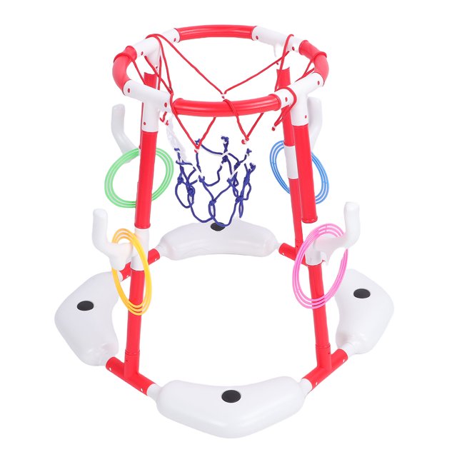 Pool Basketball Hoop, Endless Fun Easy To Assemble Floating Basketball Hoop for Poolside Red
