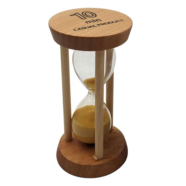 Temporizador de Arena con Marco de Madera de con Decoración de Reloj de Arena