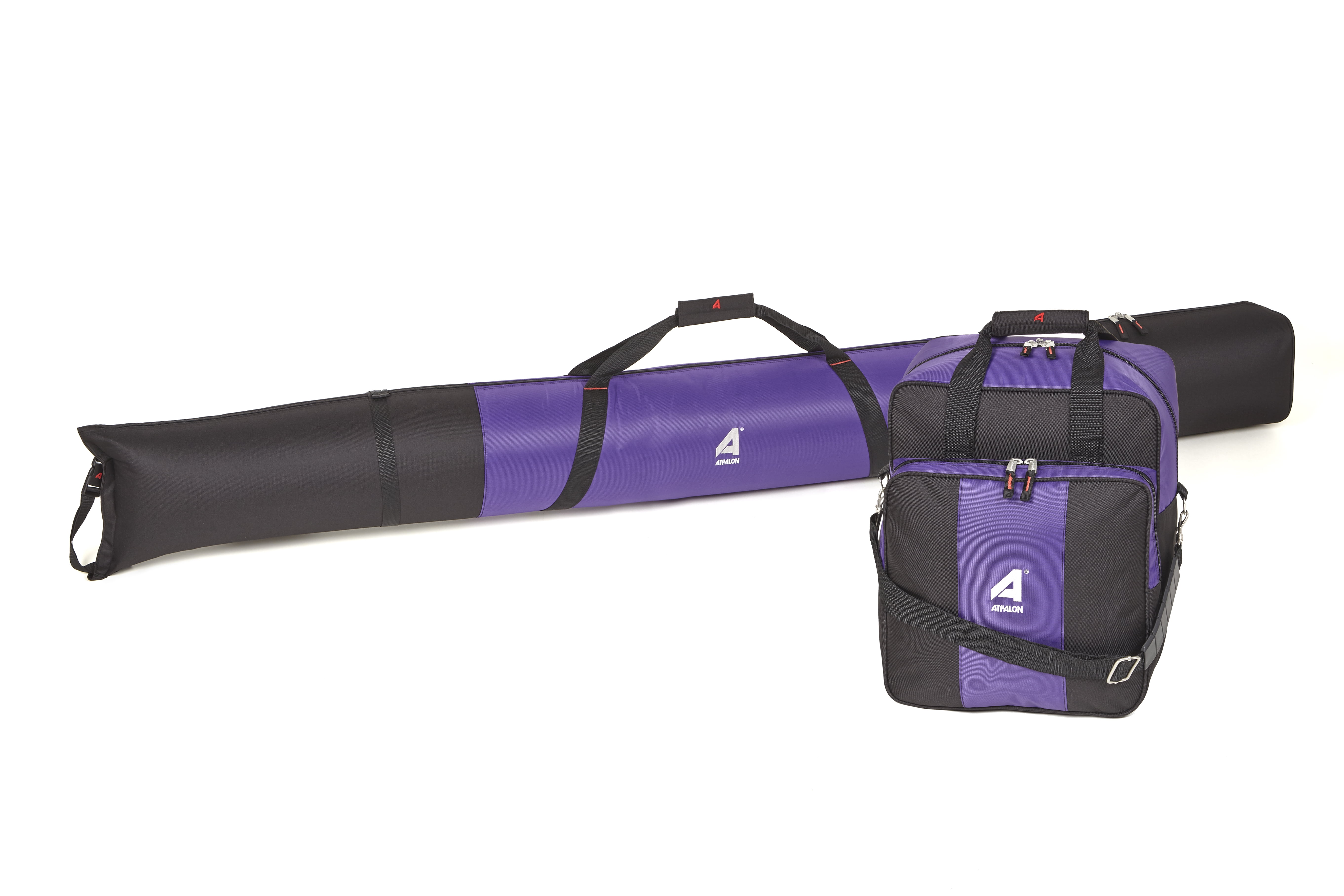 Athalon Deluxe TwoPiece Ski & Boot Bag Combo (Black/Purple)