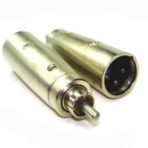 44-104 - XLR Adapter 3PL-RCA Bouchon Métal Étain