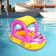 thumbnail image 1 of Flotador De Piscina Para Bebé Con Toldo, Bote De Natación Para Coche, Para Playa, Viajes, Fiestas Temáticas, Morado Púrpura, 1 of 8