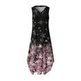 thumbnail image 6 of LYXSSBYX Womens Dresses Sleeveless Hot Sale Clearance Sexy Women's Fashion Sleeveless Printed V-Neck Ladies Pocket Vest Long Dress, 6 of 7