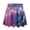 Colorful Starry Sky Pattern, variant on Floral Pattern Built-in Shorts Running Skorts, 2 Side Pockets Comfortable Polyester Spandex Golf Skort for Tennis Yoga Outing