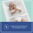 thumbnail image 3 of Sealy Baby Soybean Comfort Cambiador de pañales lavable contorneado impermeable de 3 lados para tocador o mesa, superficie y espuma duraderas y fáciles de limpiar, fabricado en EE. UU., blanco, 32 x 1, 3 of 4