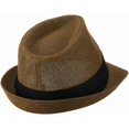 thumbnail image 3 of Kid's Paper Straw Black Band Fedora - Red OSFM, 3 of 5
